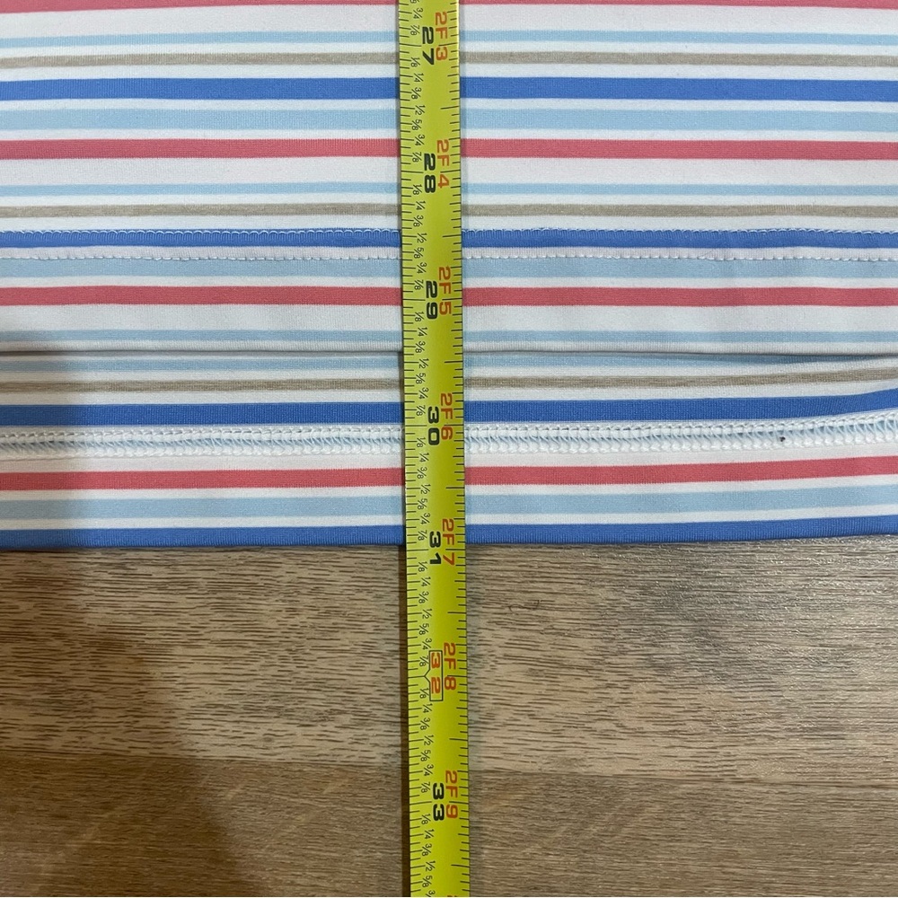 Peter Millar Shirt Men’s M Short Sleeve Striped Summer Comfort Golf Polo - Picture 4 of 7